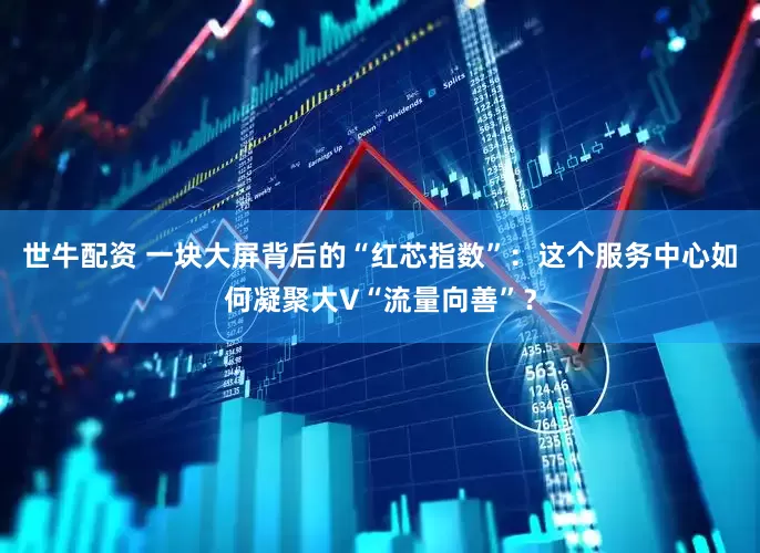 世牛配资 一块大屏背后的“红芯指数”：这个服务中心如何凝聚大V“流量向善”？